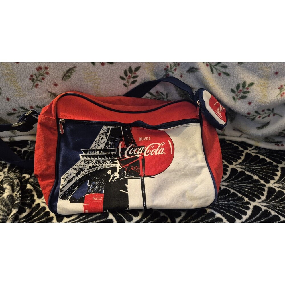 Vintage Coca Cola Duffle Bag - Eiffel Tower Paris France
